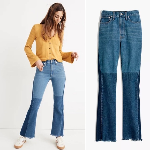 Madewell x ISKOPatchwork Rigid Flare Jeans 26